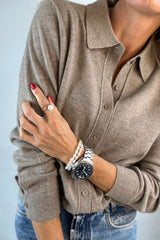 Sassy Copenhagen - 100% Cashmere polo - Latte - Samara sss (NOTE s/m and m/l are in preorder for week 6/7)