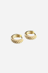 Andcopenhagen - Earrings hoops - 18 carat gold plated 925 sterling silver - Chunky Dottie