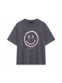 Anine Bing - T-shirt - Washed Grey - Cade Tee Smiley