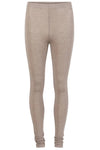 Leggings med elastisk talje, tætsiddende pasform, i farven hasselnød melange.