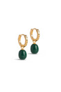 Enamel - Earrings - Gold/Green - Significant