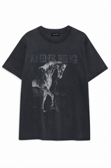 Anine Bing - T-shirt - Washed Black - Lili Horse tee