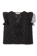 Sofie Schnoor - Top - Embroidery anglaise - Black - Willie