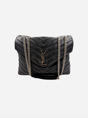 Yves Saint Laurent - Crocodile Embossed tote - black shopper - Secondhand