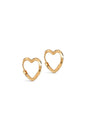 Enamel - Øreringe - Gold - Organic heart small