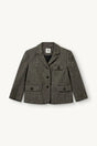 blazer fra The Garment i en flot sort og brun farvekombination med klassisk sildebensmønster - packshot