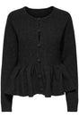 Only - Cardigan - Sort - Piruet Ls Peplum - Stilkompagniet.dk