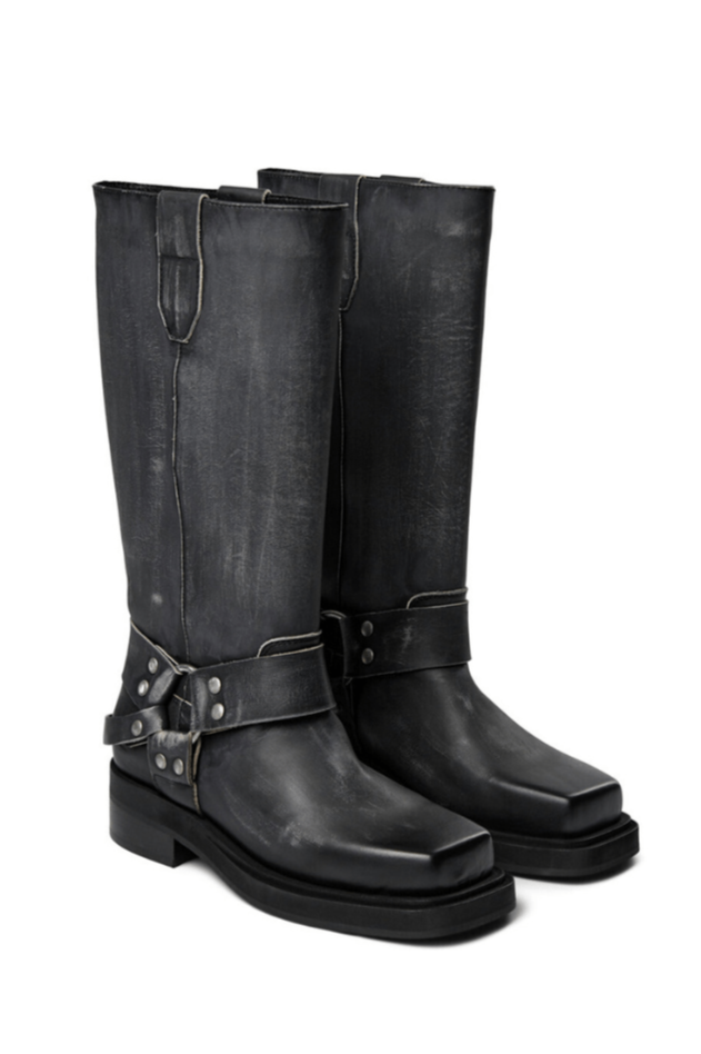 Biker boots vintage cheap