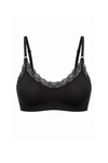 Seamless bralette fra Sassy Copenhagen med blonder i sort - Packshot