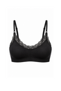 Seamless bralette fra Sassy Copenhagen med blonder i sort - Packshot