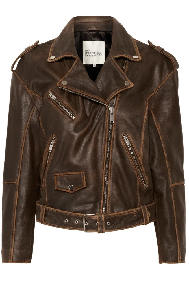 Création L Exklusive Dame Lederjacke Leather Jacket Brown MWGilo