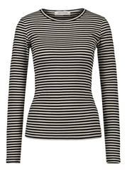 Sofie Schnoor - Jullie SNOS433 Long sleeve blouse - Black/White striped