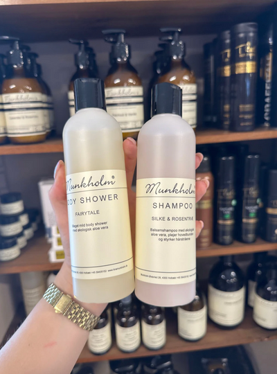 Hår produkter fra det danske brands Munkholm. Økologisk og lokal produceret