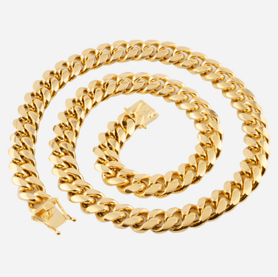 Andcopenhagen - Necklace - 18 carat gold plated stainless steel - Friva chunky