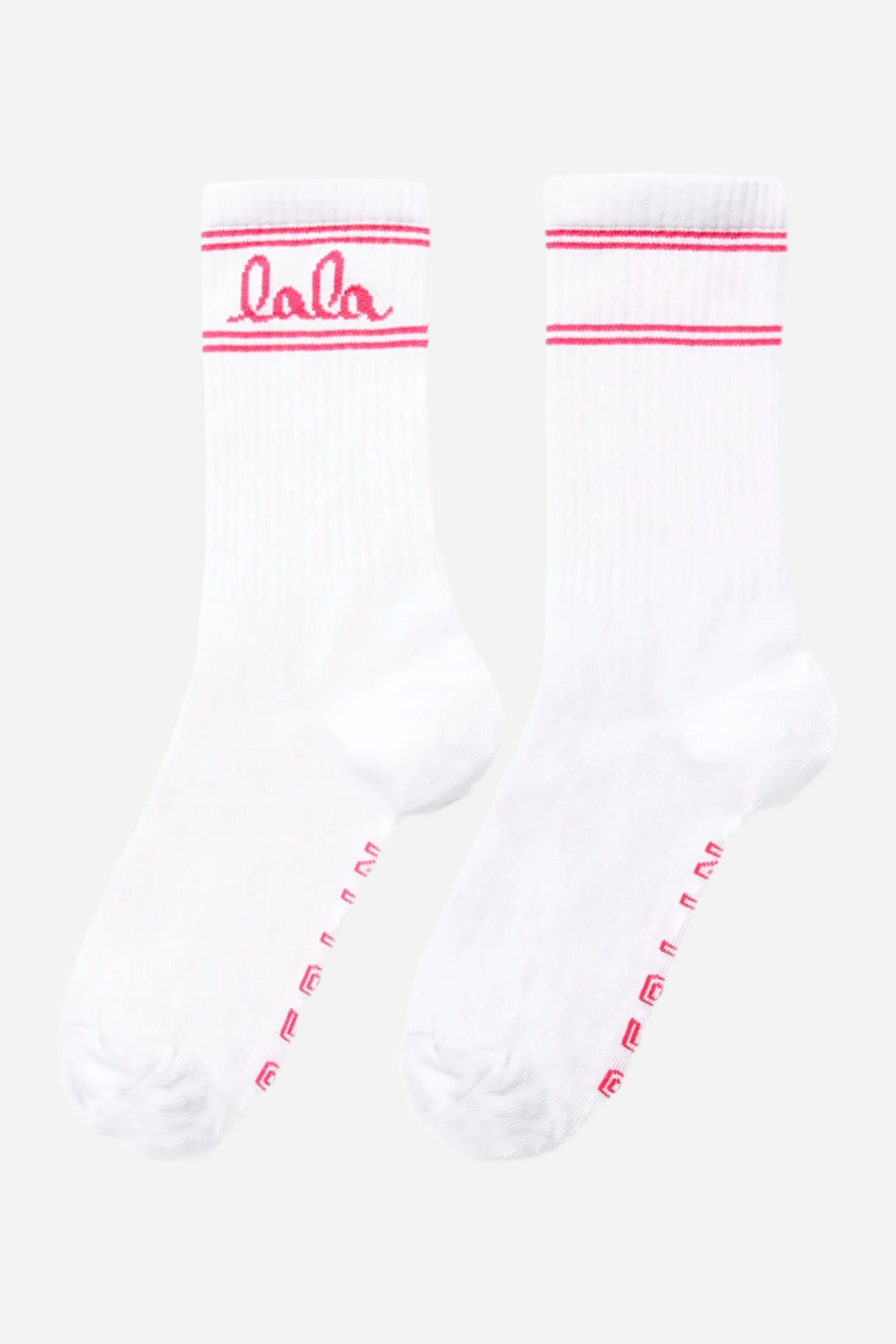 LALA BERLIN - Socks - Pink/White - Sam Cotton Blend