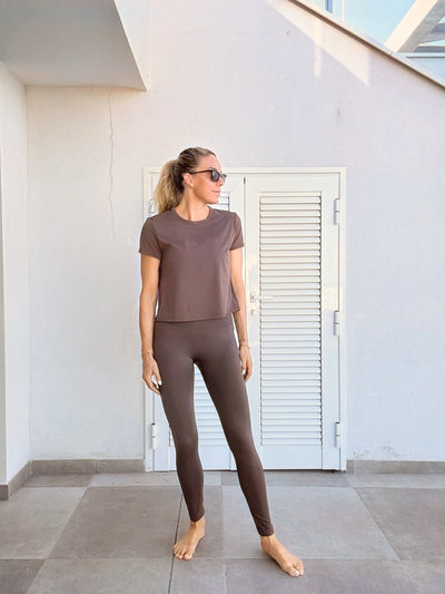 Sassy Copenhagen - Bobo Show push up leggings - Brown - Fitness shape wear