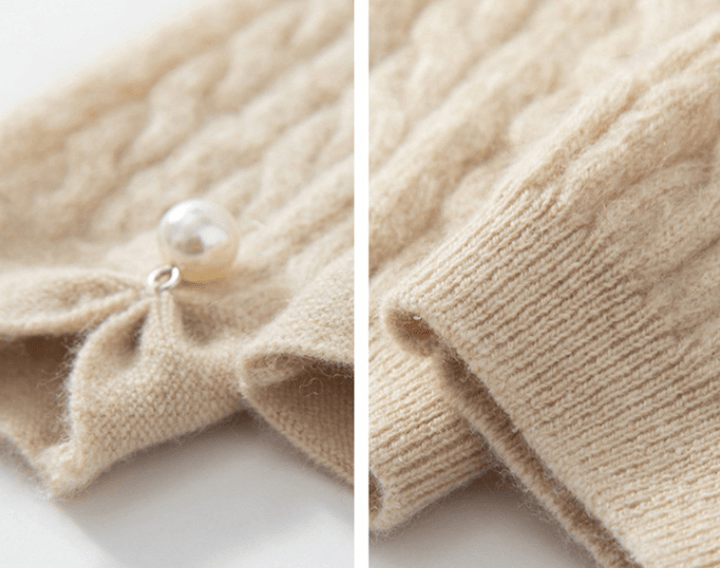 Andcopenhagen Handledsvarmer med perle lang 100 Cashmere Mai Sa Stilkompagniet