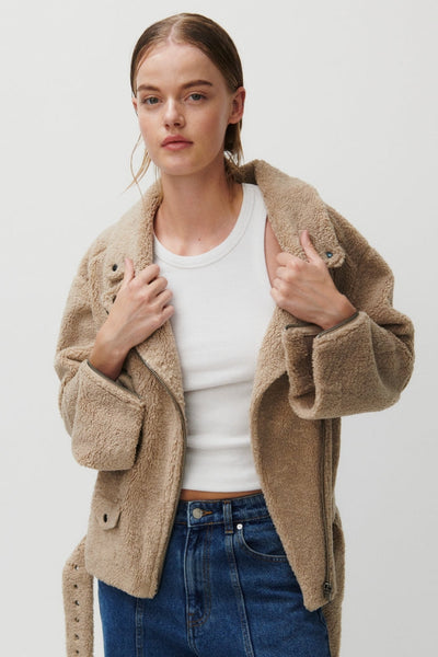 2NDDAY - Fleece Jakke - Beige - Lotus