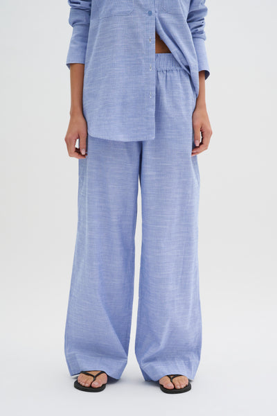 My Essential Wardrobe - Bukser - Delft Blue Striped - Skye