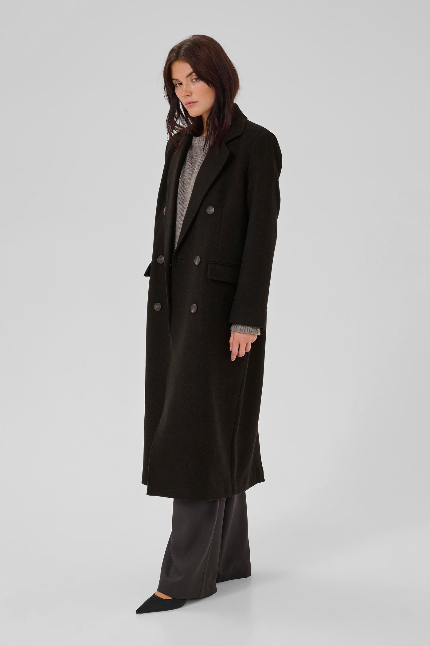 My Essential Wardrobe - Trenchcoat - Espresso Melang - Frannie