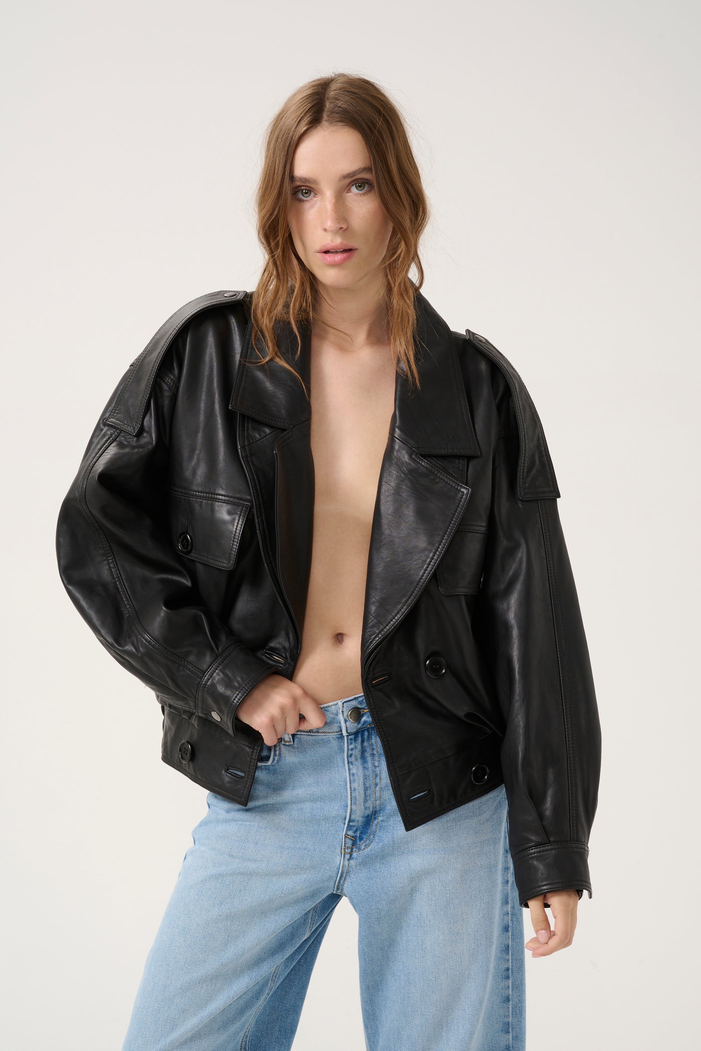 My Essential Wardrobe - Læderjakke - Black - Jackie (Bemærk preorder lev Juli)