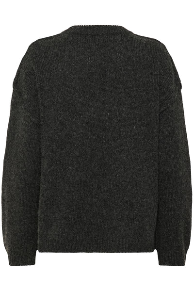 My Essential Wardrobe - Strik pullover - Dark Grey Melange - Paloma Knit