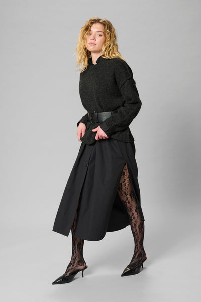 My Essential Wardrobe - Strik pullover - Dark Grey Melange - Paloma Knit