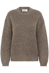 My Essential Wardrobe - Strik pullover - Brown Melange - Paloma Knit