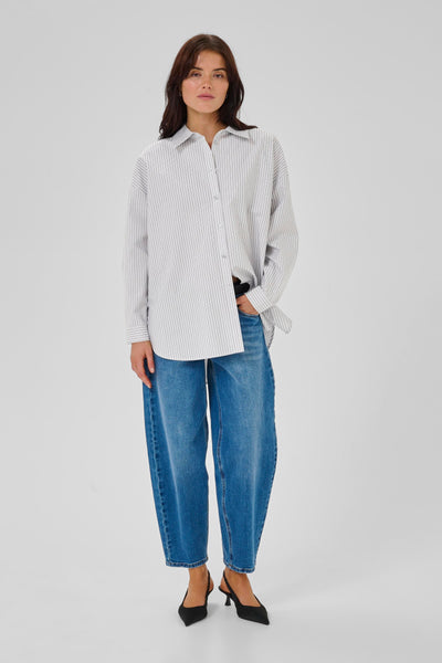 My Essential Wardrobe - Skjorte - Pearl Blue Stiped - Jean