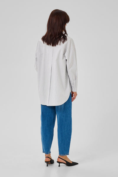 My Essential Wardrobe - Skjorte - Pearl Blue Stiped - Jean