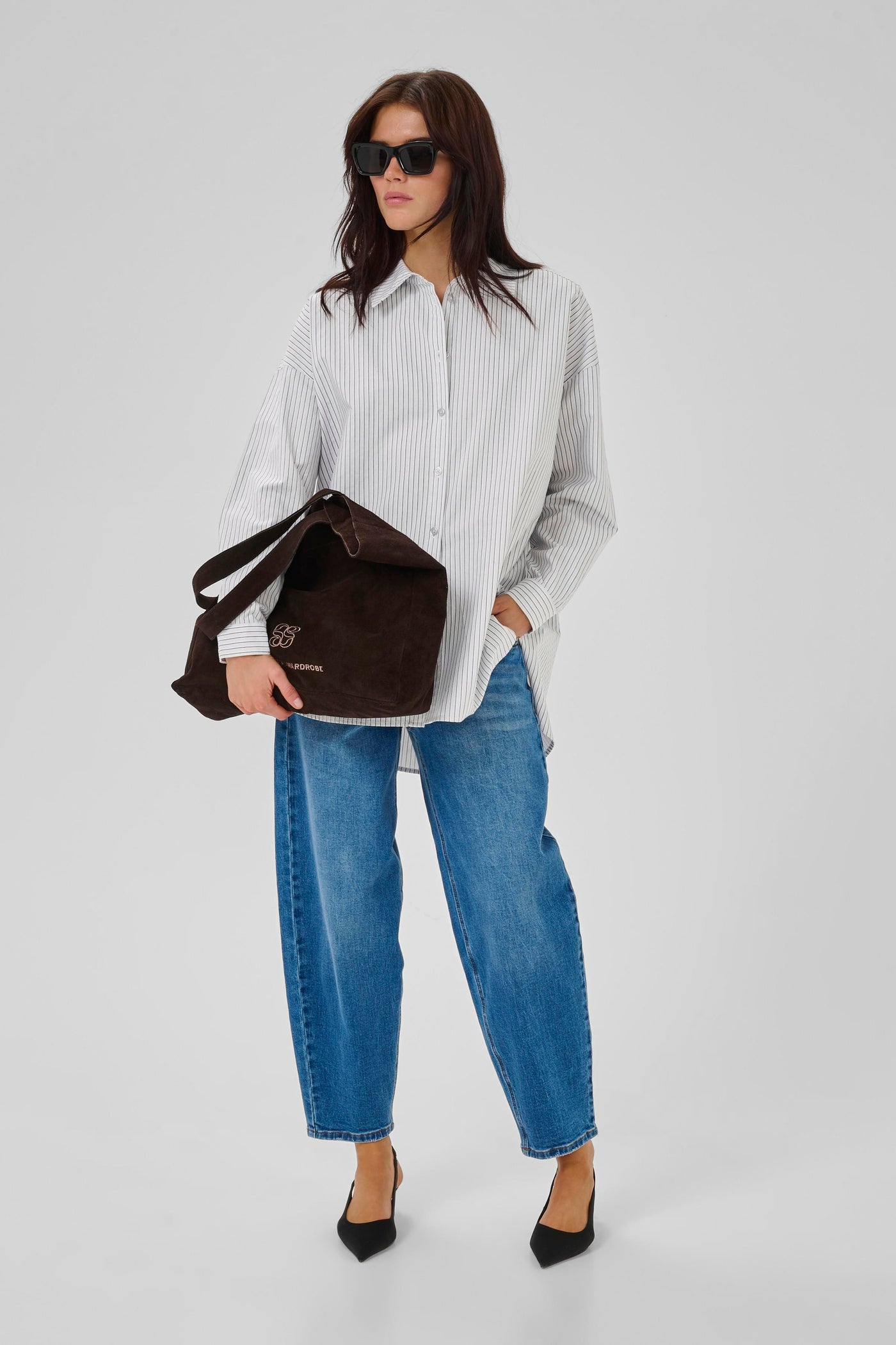 My Essential Wardrobe - Skjorte - Pearl Blue Stiped - Jean