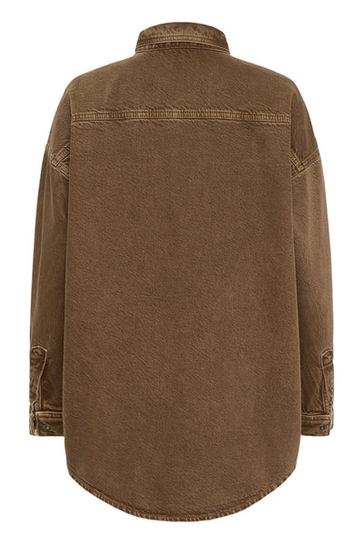 My Essential Wardrobe - Denim jakke - Tobacco Brown Washed - Malo