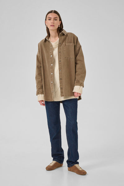My Essential Wardrobe - Denim jakke - Tobacco Brown Washed - Malo
