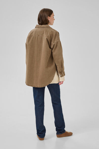 My Essential Wardrobe - Denim jakke - Tobacco Brown Washed - Malo