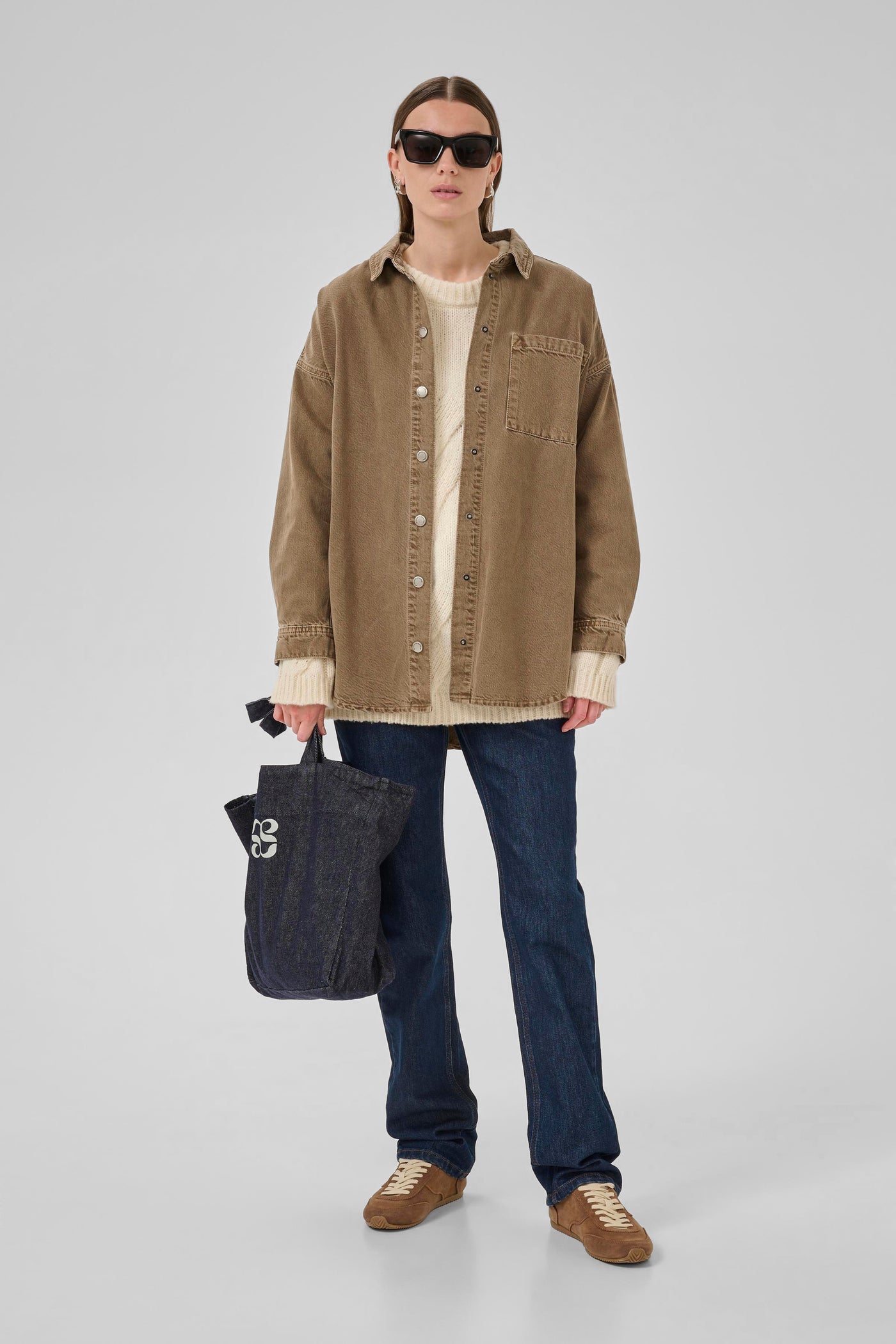 My Essential Wardrobe - Denim jakke - Tobacco Brown Washed - Malo