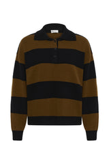 My Essential Wardrobe - Pullover - Bison w. Black Stripe - Jola