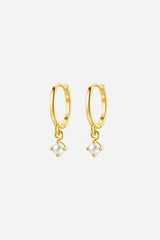 Andcopenhagen Jewelry - Hoop earrings - 18 carat Gold-plated 925 sterling silver - Monica Pearl