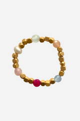 Handmade ring - Gold plated - Ring ball - multi bright - RU08 - Ibu Jewels