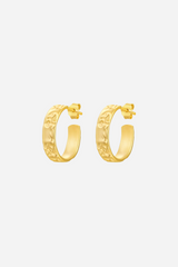 Andcopenhagen - Earrings hoops - 18 carat gold plated 925 sterling silver - Isobel