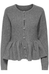 Only - Cardigan - Gray - Pirouette Ls Peplum