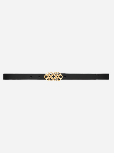 Belt with buckle - Round buckle 100% Leather - Black - Depeche 