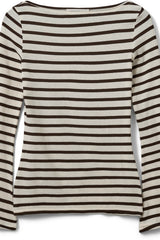 Sofie schnoor women - T-shirt - Brown Striped - Cecesw