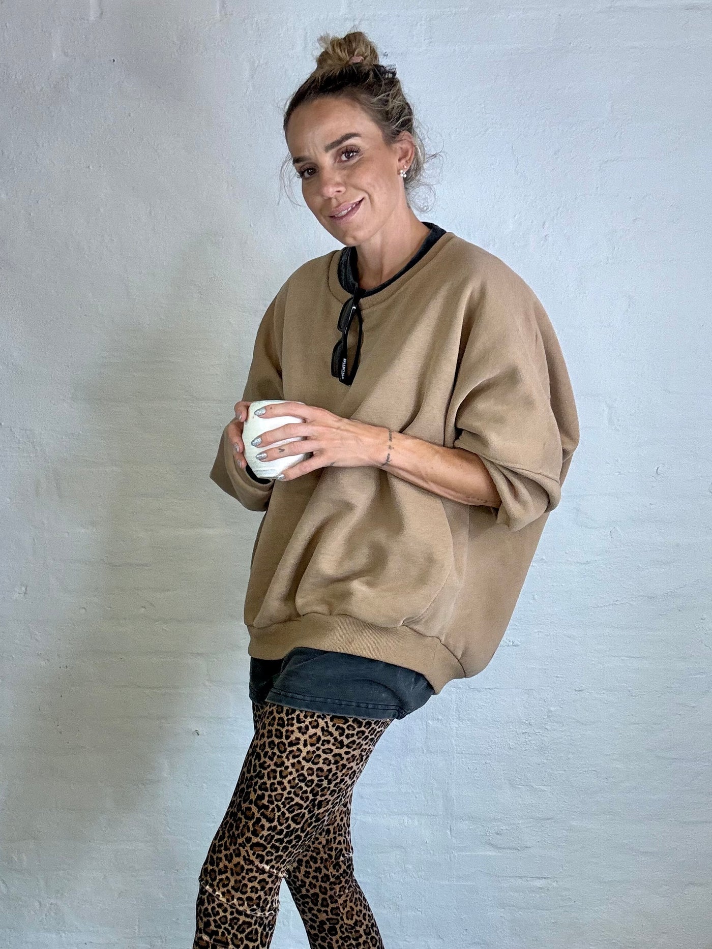 Leopard Velour Leggings - Angela - Hunkøn