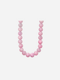 Halskæde med ensartede, rosa perler. Enkel og elegant uden vedhæng.