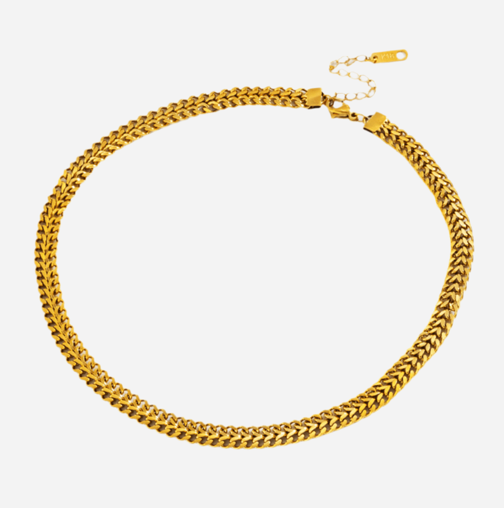 Andcopenhagen - Necklace - 18 carat gold plated stainless steel - Geneva