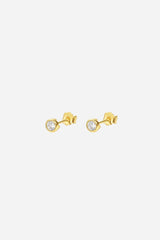 Andcopenhagen Jewelry - Øreringe studs - 18 karat guldbelagt 925 sterlingsølv - Funk zirkon stud