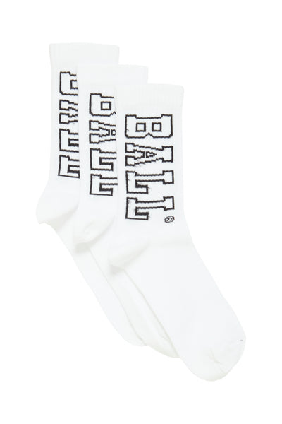 Sokker - Ball socks - Bright white - 3 pak - Ball Original