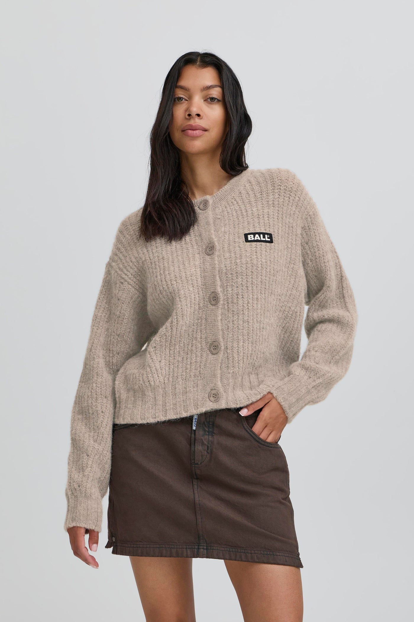 Ball Original - Cardigan - Vintage Khaki - Bastacy Rib