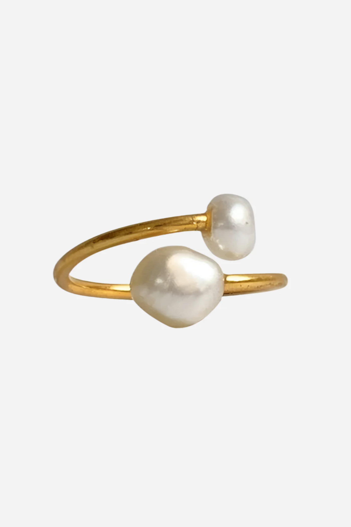 Ibu Jewels - Håndlavet ring - Double pearl - PL
