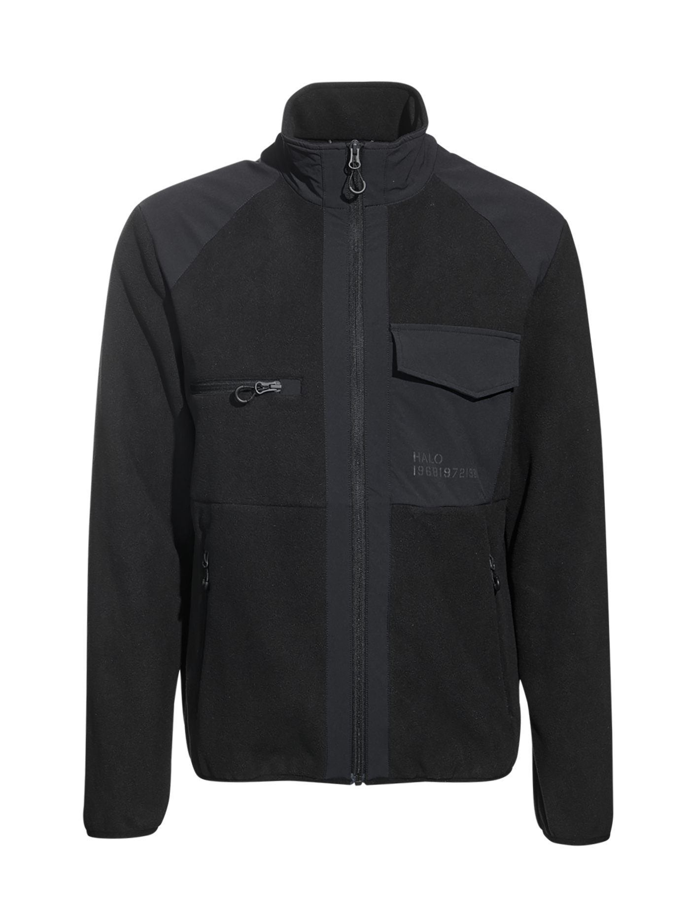 HALO - Fleece jakke - Black 2001 - Paneled fleece